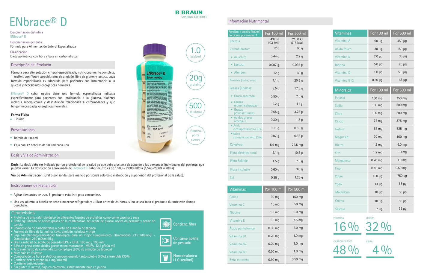 ENbrace D 500 ml. Neutro