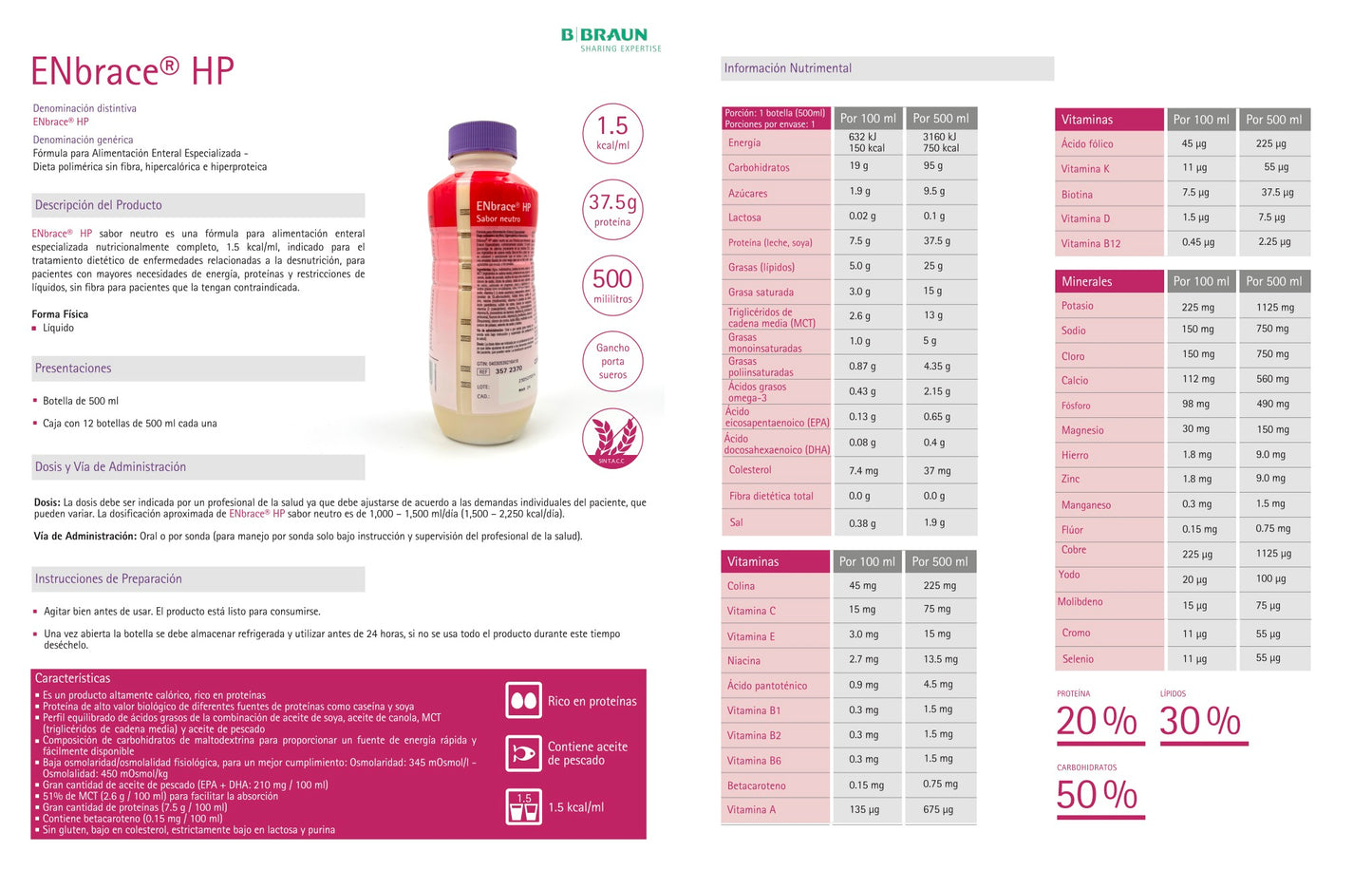 ENbrace HP 500 ml. Neutro
