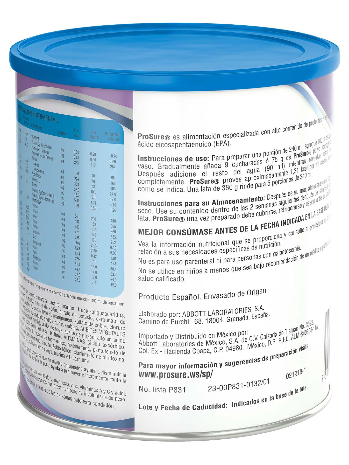 Prosure 380 gr. Vainilla