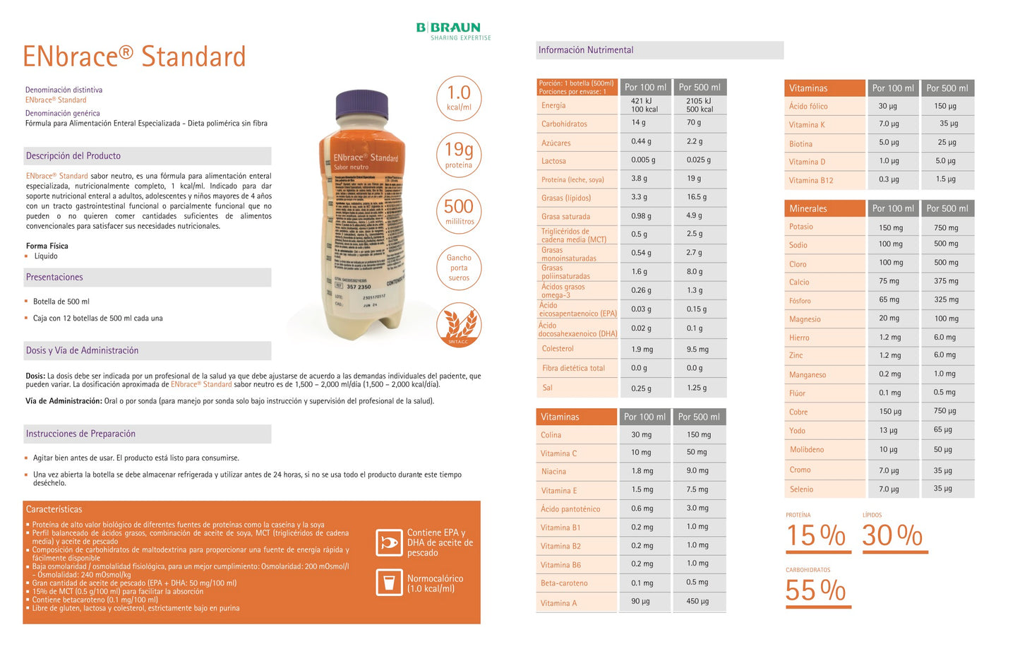ENbrace Standard 500 ml. Neutro