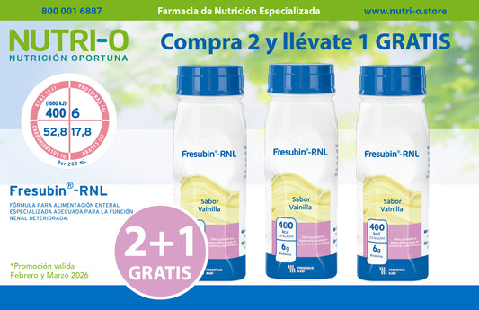 Promoción 2 + 1 Gratis Fresubin RNL 200 ml Vainilla